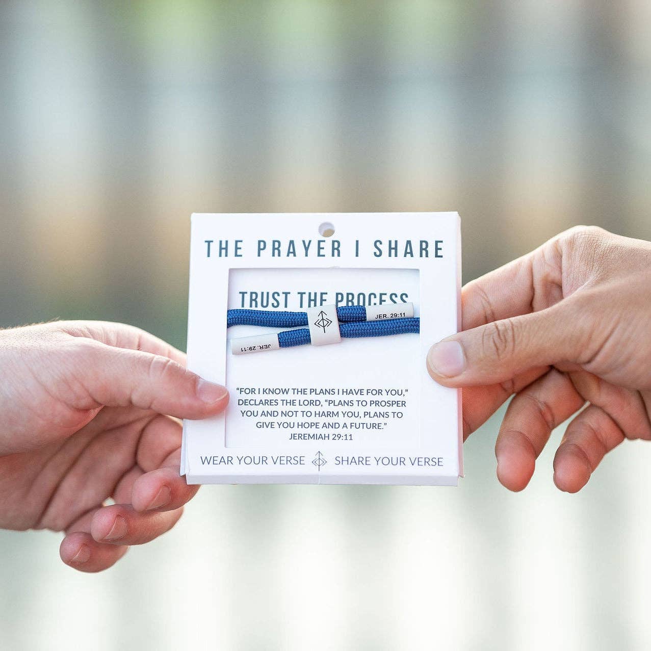 The Prayer I Share - TRUST THE PROCESS, Bible Verse Bracelet, Christian Athletes