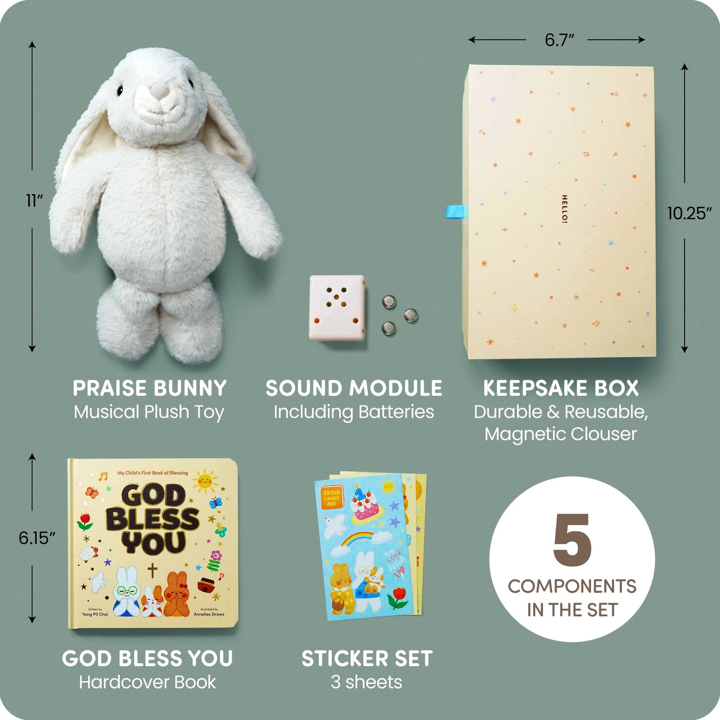 Hello 2 Kids - Praise Bunny Gift Set