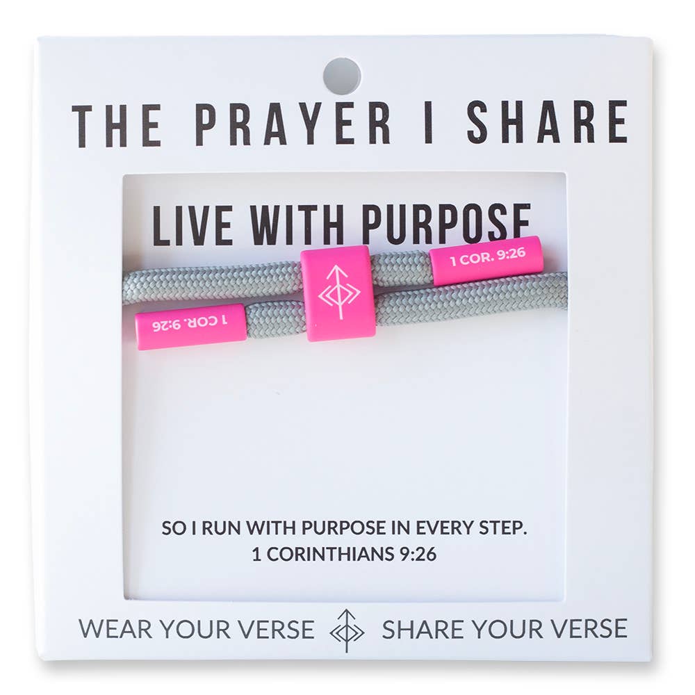 The Prayer I Share - LIVE WITH PURPOSE Bracelet, Christian Cord Bracelet
