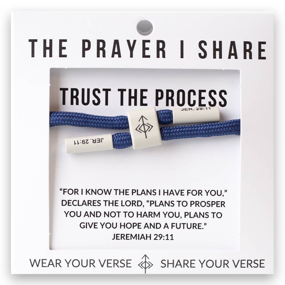 The Prayer I Share - TRUST THE PROCESS, Bible Verse Bracelet, Christian Athletes