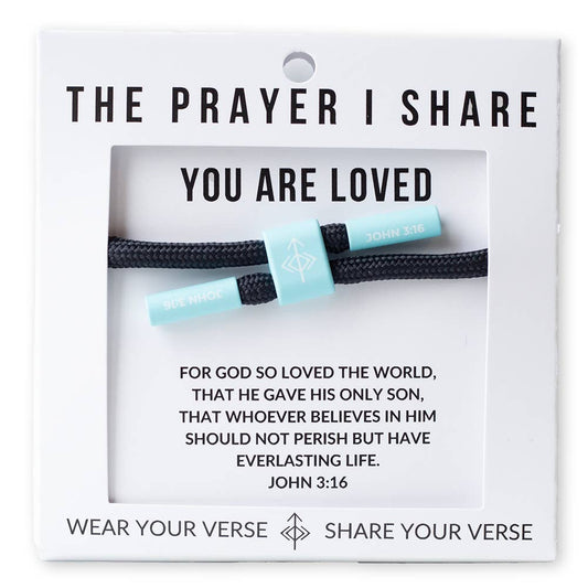 The Prayer I Share - YOU ARE LOVED Bracelet, Christian Cord Bracelet