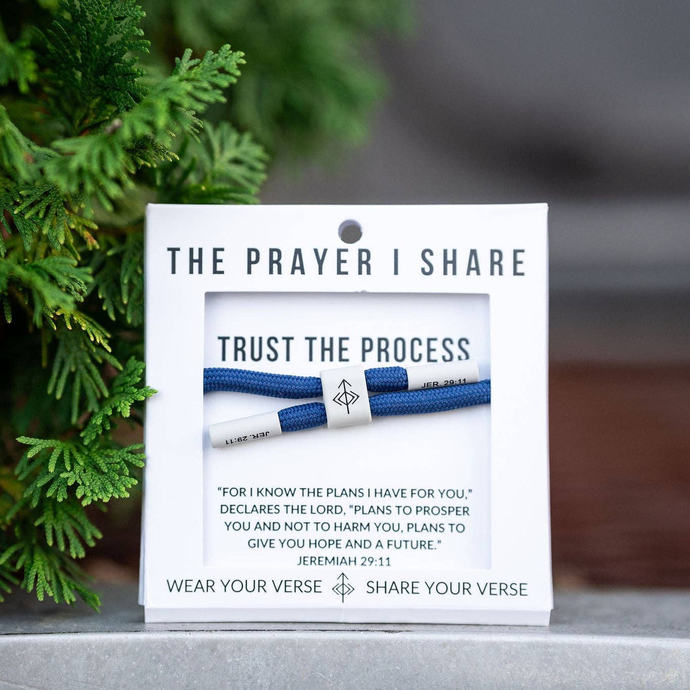 The Prayer I Share - TRUST THE PROCESS, Bible Verse Bracelet, Christian Athletes
