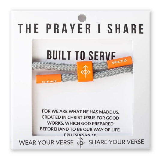 The Prayer I Share - BUILT TO SERVE Christian Cord Bracelet | Athletes - Military